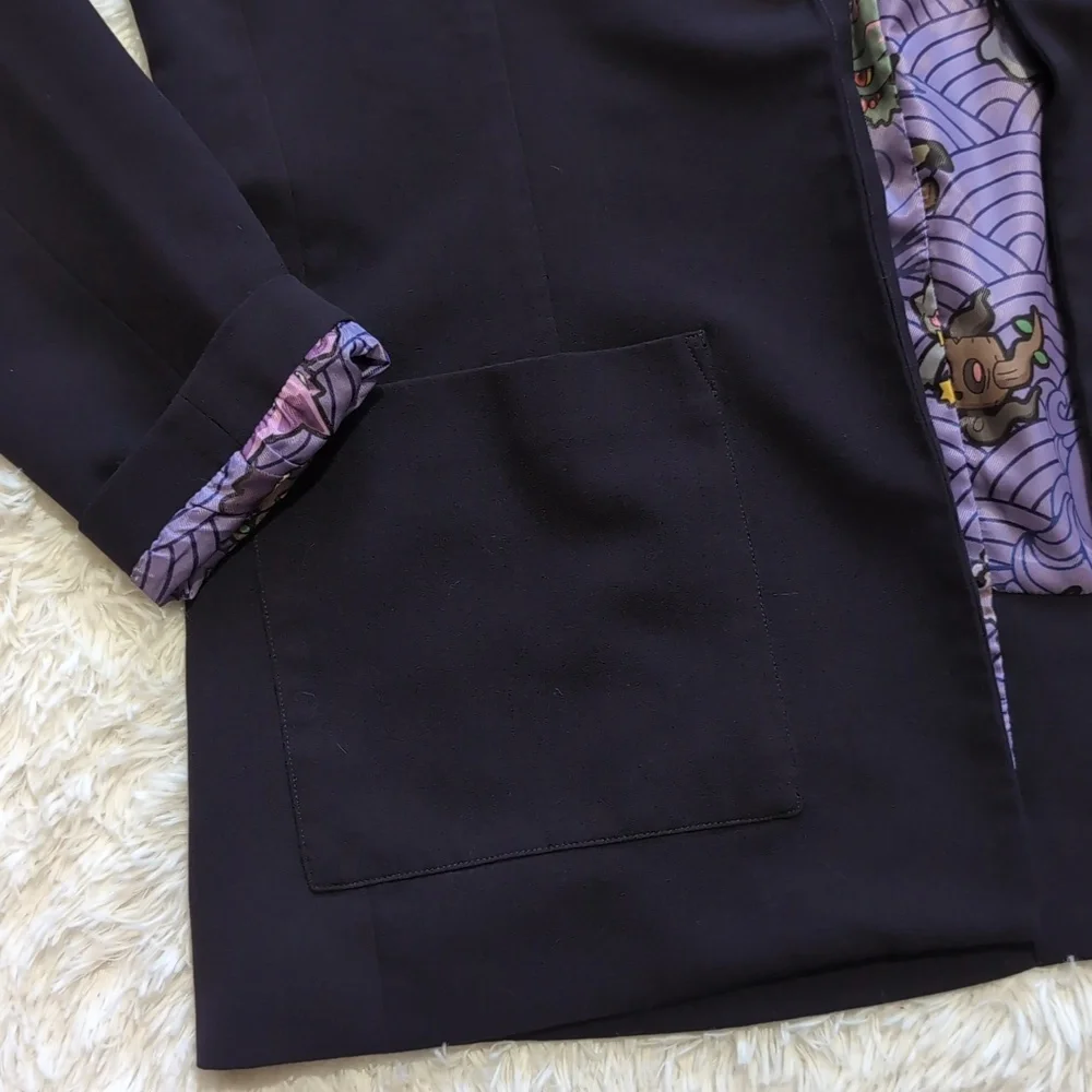 Blackmilk Pokemon Ghost Type Lined Dark Purple Blazer AUS 16 - Picture 7 of 14